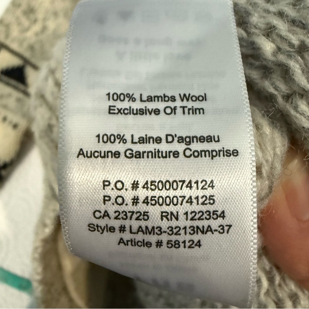 TNA Women's Cardigan with Cream and Black Design wool size XS - Picture 10 of 10